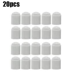 20Pcs Car Tire Tyre Valve Caps with O Rubber Ring Dust Covers Plastic Black Grey Red Stem Valve Caps for Cars Motorcycles Bike