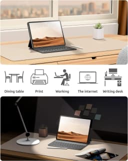 Large Mouse Pad,Office Desk Mat, Leather Desk Pad Protector, Non-Slip PU Leather Desk Blotter, Laptop Desk Pad