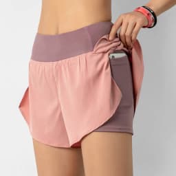 Sport Shorts Women Sportswear Double-deck Running Shorts Yoga Bottoms Summer Gym Fitness Training Jogging Short Pants