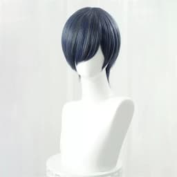Anime Wigs Cosplay Ciel Phantomhive Cosplay Wig Blue Grey Wig Heat Resistant Halloween Party Women Men Wigs