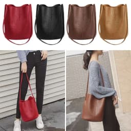 PU Leather Pleated Handbag Crossbody Bag Totes Bag Travel Handbag Women Shoulder Bag