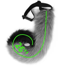 Adults 26 Inch Wolf Tail Soft Long Fur Cat Fox Costume Tail for Halloween Fancy Party Costume