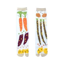 Colorful Cartoon Combed Cotton Women's Two Toe Socks Grapes Waves Carp Japanese Harajuku Funny Cute Sandals Tabi Socks Sokken