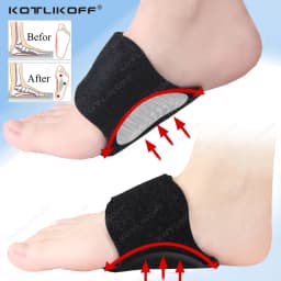 1 Pair Arch Support Brace Non-Slip Cushion Sole Foot Arch Support Plantar Fasciitis Heel Pain Aid Feet Care Absorb Shock Pads
