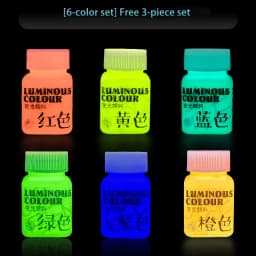 Fluorescent Acrylic Glow In The Dark Paint Brightness Luminous Student Hand Painted DIY Textile Wall Light Absorbing Pigment