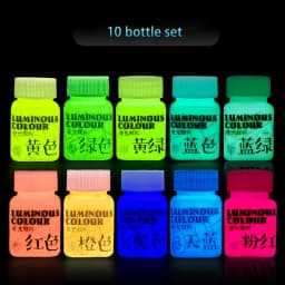 Fluorescent Acrylic Glow In The Dark Paint Brightness Luminous Student Hand Painted DIY Textile Wall Light Absorbing Pigment