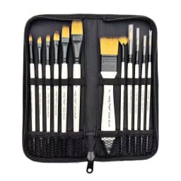 12pcs Paint Brushes Set Kit With Carry Bag Artist Paintbrush Nylon Hair Multiple Brushes For Artist Acrylic Aquarelle Watercolor