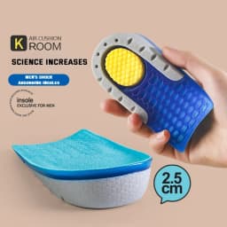 1Pair Gel Shoes Insole for Feet Silicone Invisible Height Increasing Insoles Non Slip Shoe Pads Men Shock Absorption Shoe Sole