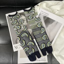 Summer Ultra-Thin Crystal Silk Sheer Frilly Tabi Socks Japanese Women Toe Socks Literary Personality Female Toe Socks