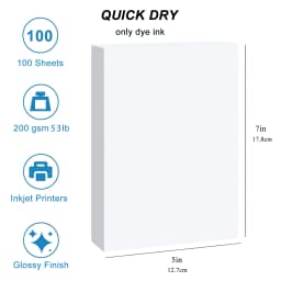 ESHANG High Quality A4 3R 4R 5R Glossy Photo Paper 200G 100/20sheets High Gloss Quick Dry for Canon Epson HP Inkjet Printer