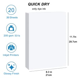 ESHANG High Quality A4 3R 4R 5R Glossy Photo Paper 200G 100/20sheets High Gloss Quick Dry for Canon Epson HP Inkjet Printer