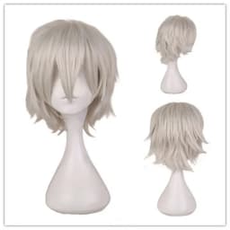 Anime 30cm Short Straight Cosplay Wig Black White Green Brown Purple Blue Gray Red Gold Man Women Heat Resistant Synthetic Hair
