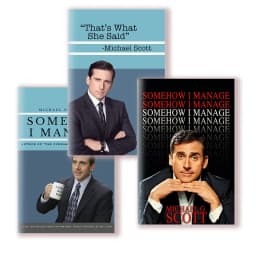 A5 Notebook With Quote Michael G. Scott - SOMEHOW I MANAGE - That's What She Said - Blank Line Paper Planner Note Book # X105