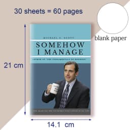 A5 Notebook With Quote Michael G. Scott - SOMEHOW I MANAGE - That's What She Said - Blank Line Paper Planner Note Book # X105