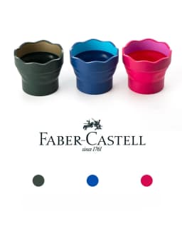 Faber-Castell Clic & Go Folding Mini Paint Bucket with Sakura Watercolor Pen Brush Paint Washer Cleaner Drawing Tools Art Supply