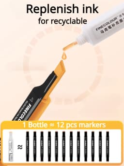 FINECOLOUR EF102 Double-headed Skin Color Markers Oily Alcohol Sketch Drawing Dual Art Marker pen School Art Supplies