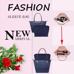 Felt Insert Bag Fits For Longchamp Handbag Liner Bag Felt Cloth Makeup Bag Support Travel Portable Insert Purse Organizer