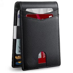 Rfid Carbon Fiber Luxury Men Wallets Money Clip Slim Thin Man Credit Card Holder Wallet for Men Small Short Male Vallet Billfold