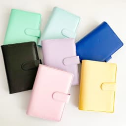 A5 A6 Dark Green Blue 6 Ring Binder PU Clip-on Notebook Leather Loose Leaf Notebook Cover Notebooks Journal Kawaii Stationery