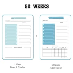 Planner Schedule Agenda Efficiency Notebook Daily Weekly Monthly Diary Journal for Students School Office Stationery Supplies
