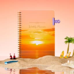 Planner Schedule Agenda Efficiency Notebook Daily Weekly Monthly Diary Journal for Students School Office Stationery Supplies