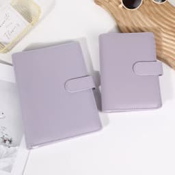 A6 Macaroon Fresh Color PU Leather DIY Binder Photocards Collect Book Diary Agenda Planner DIY Cover Album Stationery