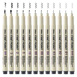 6/9/12Pcs Set Pigma Micron Fine Pen Waterproof Smooth Black Ink Fineliner Drawing Pens Art Sketch Marker Liner Rotulador Tekenen