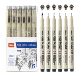 6/9/12Pcs Set Pigma Micron Fine Pen Waterproof Smooth Black Ink Fineliner Drawing Pens Art Sketch Marker Liner Rotulador Tekenen