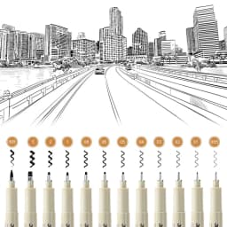 6/9/12Pcs Set Pigma Micron Fine Pen Waterproof Smooth Black Ink Fineliner Drawing Pens Art Sketch Marker Liner Rotulador Tekenen