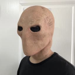 Halloween Slenderman Mask Cospaly Creepy Horror Faceless Man Alien Skull Latex Helmet Carnival Party Costume Props