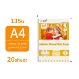 Adhesive Backed Photo Paper A4 A5 A6 Single-Sided Glossy Sticker 135G 150G Inkjet Printer Use Self-adhesive Photo Paper