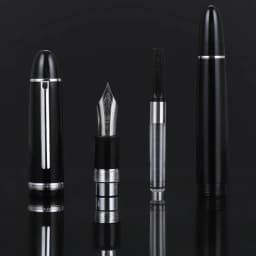 JINHAO X159 Acrylic Fountain Pen Black Color Ink Pen Student Business School Office Supplies Calligraphy Pens Stationery PK 82