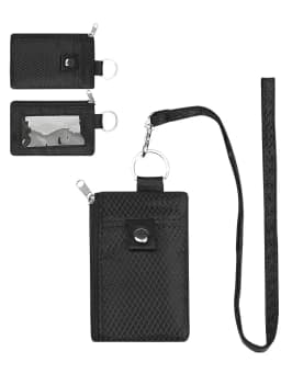 RFID portable coin purse Signal shielding anti-theft credit card swiping bag storage hanging for key kids chain earphone leather