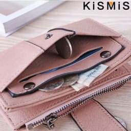 KISMIS Ladies New Style PU Leather Rivet Short Wallet Zipper Change Card Holder Women's Coin Purse Wallet Money Bag