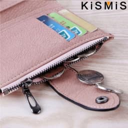 KISMIS Ladies New Style PU Leather Rivet Short Wallet Zipper Change Card Holder Women's Coin Purse Wallet Money Bag