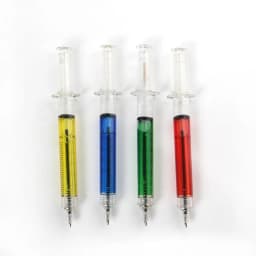 4PCS/lot Liquid Novelty Syringe Ballpoint Pen Syringe Ballpoint Pen Child Gift