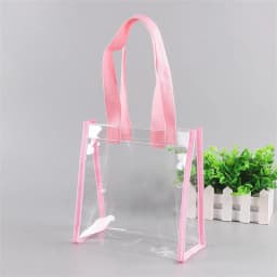 Women's Lightweight Handle Waterproof Transparent Shopping Bag Shoulder Carrying Handbag