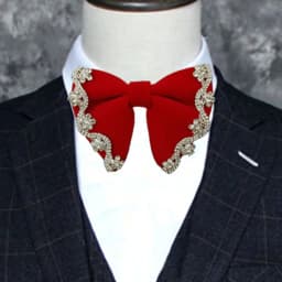 Retro Rhinestone Velvet Bow Tie British Men's Business Banquet Concert Dress Suit Shirt Accessories Original Devise Jewelry Gift