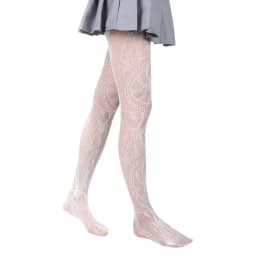 Women's Y2k Fishnet Styling Fashion Colored Tights One Size Purple Vine Gothic Carriage Wheel Patterned Tights Hosiery Stockings