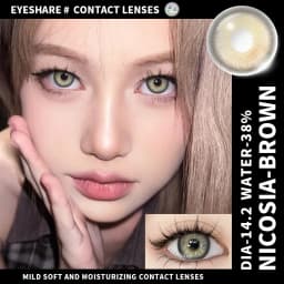 EYESHARE NEW 1pair Gray Contact Lens for Eyes Hybrid Natural Colorful Lenses 14.2mm Colorful Eyes Lenses Cosmetic Yearly Use