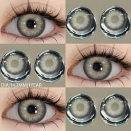 EYESHARE NEW 1pair Gray Contact Lens for Eyes Hybrid Natural Colorful Lenses 14.2mm Colorful Eyes Lenses Cosmetic Yearly Use