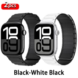 Magnetic Loop Strap for Apple Watch Bands 46mm 44mm 40mm 45mm 41mm 42mm Silicone Bracelet iWatch Series 12 11 10 9 SE Ultra 4 3