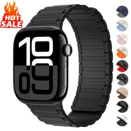 Magnetic Loop Strap for Apple Watch Bands 46mm 44mm 40mm 45mm 41mm 42mm Silicone Bracelet iWatch Series 12 11 10 9 SE Ultra 4 3