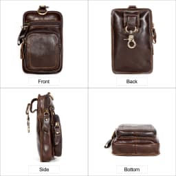 JOYIR Men's Leather Waist Bag Vintage Cowhide Leather Man Belt Pouch Casual Male Fanny Pack Waist Pack Phone Pouch New