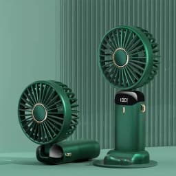 Portable Handheld Personal Rechargeable Fan LED Digital Display 90°Adjustable Rechargeable Fan , 5 Speed Wind Mini Aromatherapy
