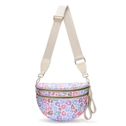 DOYOGI Black and White Checkered Spacious Bum Bag Crossbody Bags for Women Nylon Travel Essentials Mommy Bag Diaper Bag for Mom