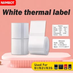 Niimbot B1/B21 white/transparent label sticker mini printer adhesive convenient thermal label printer waterproof and oil resista