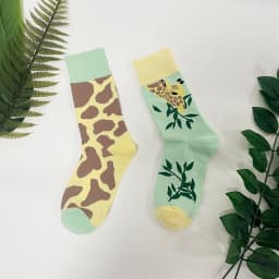 1 Pair Forest Giraffe AB Style Comfy Fashion Women's Mid-Calf Socks Suit In All Seasons For Daily