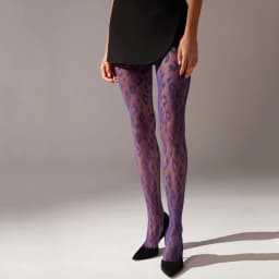 New Purple Leopard Pantyhose for Women Costumes Erotic Lingerie High Parties Fishnet Thigh High Stockings Black Fashion Tights