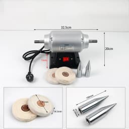 AG Double Top Polisher for Dental Laboratory New Laboratory Equipment Polishing Lathe Grinding Machine with Dust Cover